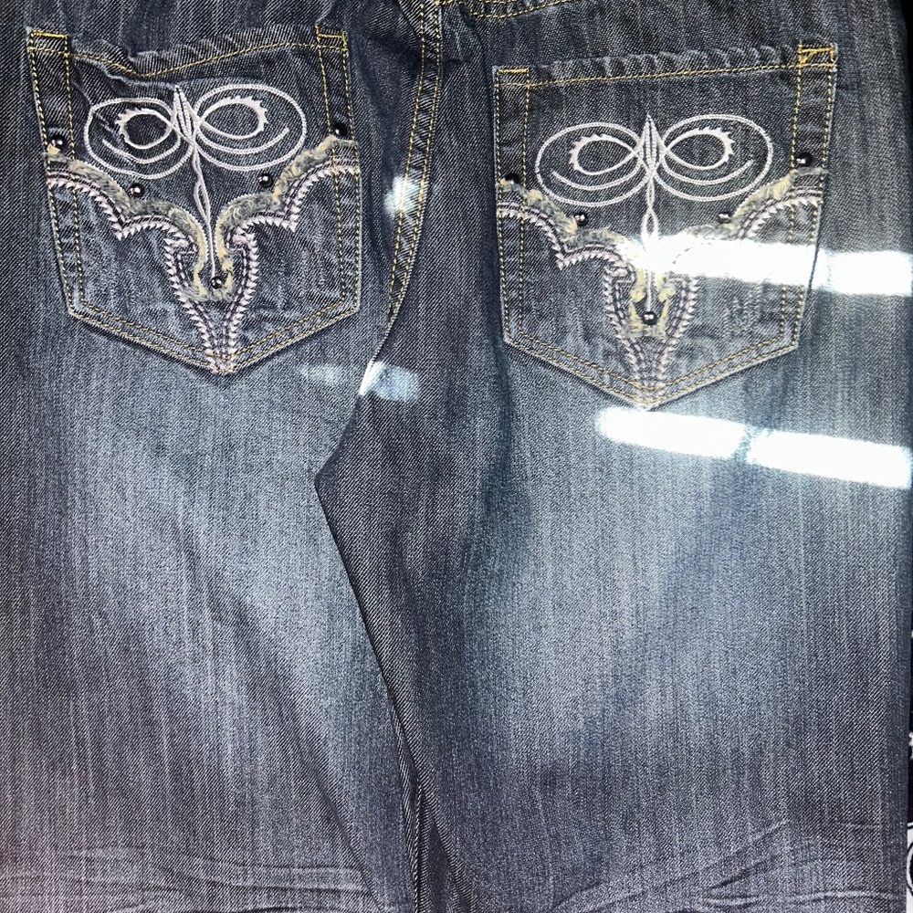 Y2k embroidery men baggy jeans size 32